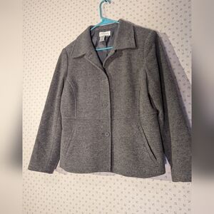 🩶 Chadwick 12 P Charcoal Gray Women's Jacket Pea Coat Flare Preppy